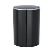 Inca 5L Rubbish Bin Black & Chrome