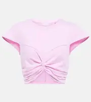 [Isabel Marant] Isabel Marant Zineae cotton jersey crop top AU 14 pink