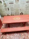 Miniature Dollhouse Furniture Biz Colonial Trestle table Artisan hand painted