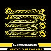 12PC DIAMONDBACK Vinyl Decals Stickers MANY Colours - Cycling MTB Bike Frame