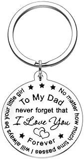[YALLNASL] to My Dad I Love You Gifts for Him Dad Father Gifts Keychain from Daughter Son - Birthday Father’s Day Gifts Keychains for Dad Father Daddy Christmas Presents