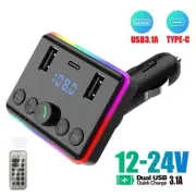 1 Pcs Car Wireless BT FM Transmitter MP3 Player 2-USB Charger Adapter Fast G1K8