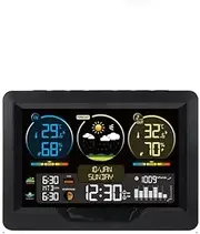 JSEIAJB Meteorological Clock Weather Forecast Temperature and Humidity Calendar Meteorological Station