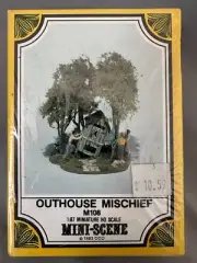 Woodland Scenics Mini Scene Kit Outhouse Mischief M108 Factory Sealed