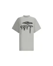 Balenciaga LogoPrint Tee Style 670334TLV15 Men White Singlets