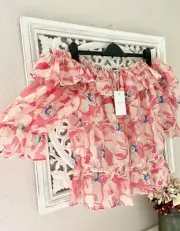 TED BAKER Harina Off The Shoulder Top RRP £95 Size 2 UK 10 Blouse