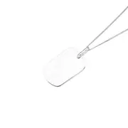 Silver 30mm Polished Dogtag