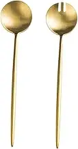 BRIGHTFUFU Salad Serving Utensils 2-Piece Fork Spoon Set Cake Spoon Multi-Function Appetizer Fork Delicate Dessert Reusable