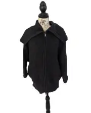 BCBGMAXAZRIA BCBG Charcoal Dolman Knit Cocoon Cardigan Sweater XXS NEW