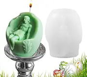 LeoLeozz Easter Candle Molds, Jesus Decor Smooth Easter Egg Mold, Easter Candle Mold, Cute Easter Home Decorations, Diffuser Stone Ornament Mold for Kids