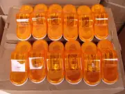 12 Peterson 352 Series 6.5"x2" Submergible Crystal Amber Oval Side Marker Lights