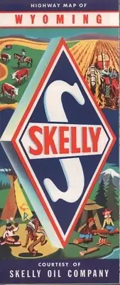 1962 Skelly Road Map: Wyoming NOS