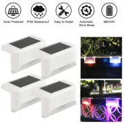 4 Pack Solar Deck Lights Outdoor Waterproof LED Steps Lamps for Stairs Fence USA