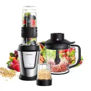 Blender and Food Processor Combo, 700W Portable Juicer,Personal Blender,Meat ...