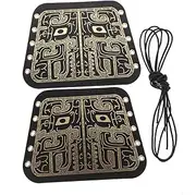 [Holibanna] 1 Pair Antique Bracers Pu Leather Wristband Wristbands for Events Retro Wrist Chinese Hanfu Accessories Leather Gauntlet Wristband Leather Arm Bracers