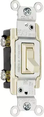 3-Way Toggle Switch, Ivory, 120-Volt, 15-Amp
