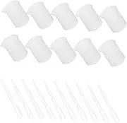 HEALSOPTHY 1 Set DIY Crystal Epoxy Resin Tools Non-Stick Silicone 100ml Measuring Cup and 3ml Pipettes for Art Projects,and Crafting
