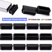 Rectangular Plastic End Caps Blanking Plugs Tube Box Section Insert 8 Sizes