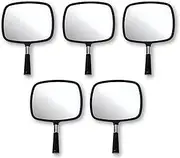 Mirrorvana Large & Comfy Hand Held Mirror (Black), Bulk Pack of 5