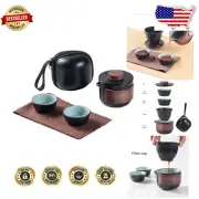 Exquisite Mini Tea Pot Set - 1 Teapot, 2 Cups, Infuser for Outdoor Tea Lovers