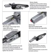 20MM Air Belt Sander 1/4in Air Intake 16000RPM Pneumatic Sanding Machine♡