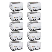 10pc Marbig 48cm Binder/Document Archive Storage Filing Box Office Organiser