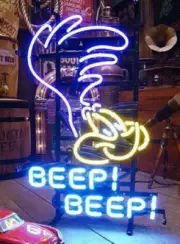Superbird Road Runner Beep Beep Neon Lamp Light Sign 17"x14" Bar Beer Man Cave