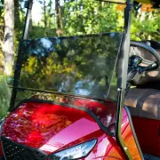 Tinted Fold Down Golf Cart Windshield for MadJax Storm Body Kits w 1" Struts
