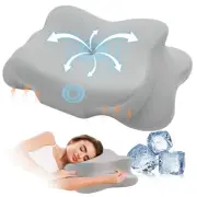 Cervical Pillow for Neck Pain Relief, Cooling Contour Memory Foam Pillows Sup...
