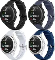 [Ouwegaga] Compatible with Garmin Vivoactive 3 5/Vivoactive 3 Music Band/Forerunner 245/645/Vivomove HR Band, 20mm Soft Sport Silicone Watch Strap for Galaxy Active 2/Galaxy Watch 42mm, Multi Colors