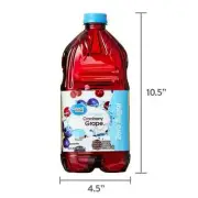 Great Value Zero Sugar Cranberry Grape Juice, 64 fl oz