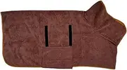 Dog Bathrobe Absorbent Pet Quick Drying Bath Towel(Brown,X-Large)