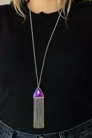Paparazzi ~ ​Proudly Prismatic Pink UV ShimmerNecklace ~ NEW RELEASE 2021
