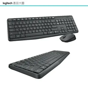 Logitech 羅技 黑 MK235 無線 鍵鼠組 辦公 鍵盤 滑鼠 防潑濺 廠商直送