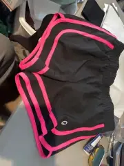 Champion Girls Knockout Black & Pink Shorts MEDIUM A-53