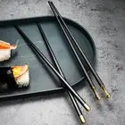 5 Pairs Reusable Janpanese Chopsticks Set Alloy Kitchen Chopsticks Noodle