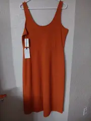 LEITH TAN ADOBE SLEEVLESS DRESS NEW