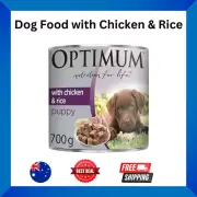 OPTIMUM Puppy Wet Dog Food with Chicken & Rice 700G, 12 Cans