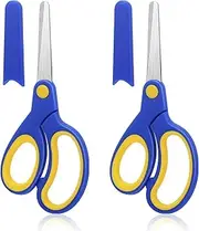 Children's Safety Scissors, Handmade Paper, Craft Scissors with Blunt Tip, Multi-Purpose Office Scissors Made of Stainless Steel, Left-Handed Children's Scissors, Craft Scissors for School and Home,