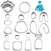21Pcs/Set Polymer Clay Cutters Set, Clay Earring Cutters Kit Polymer Clay↯Cutter