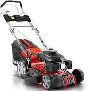 [Baumr] AG 18" 224cc Electric Start Self Propelled Lawn Mower, 7 Height, Steel Deck, 6HP, 4-Stroke Petrol Lawnmower - 790SXe