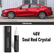 For Mazda 6 Atenza Paint Touch Up Pen Car Scratch Remover Black White Red Silver Gray Paint Cx4 Cx5 Auto Paint Fixer Repair Tool 46V Soul Red Crystal