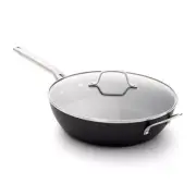 Hard-Anodized Nonstick 12" Jumbo Frying Pan with Lid 12" Fry Pan with Lid