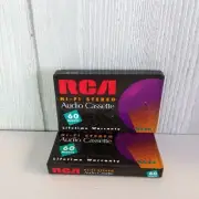 RCA 60 Minute Audio Cassette Normal Bias Blank Tapes set of 2