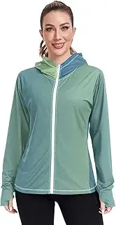 [Caihoyu] Plain Hoodie with Thumb Holes Rash Guard Shirts UPF 50+ Protection Lightweight Sweatshirt for Hiking Outdoor, Multicolor15, Medium