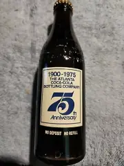 10 OZ COCA COLA COMMEMORATIVE BOTTLE - 1975 75TH ANNIVERSARY ATLANTA