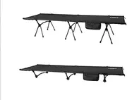 Portable Folding Bed Single Person Camping Cot 265LB Bearing Weight Compact for Picnic Camping Hiking Black One Size