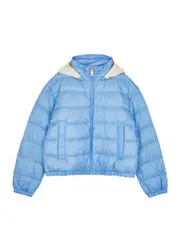 Moncler Kids Musa Quilted Shell Jacket (12-14 Years) - Light Blue 12 years