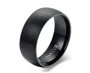 Wedding Band Classic Black Titanium Ring For Men Women