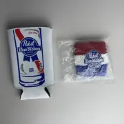 Pabst Blue Ribbon Koozie And Wristband Lot Beer Can Wrap Coolie Hugiel Armband